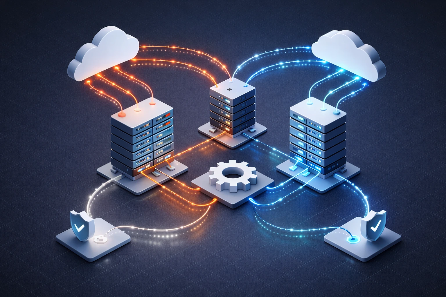 Automated data synchronization workflow diagram