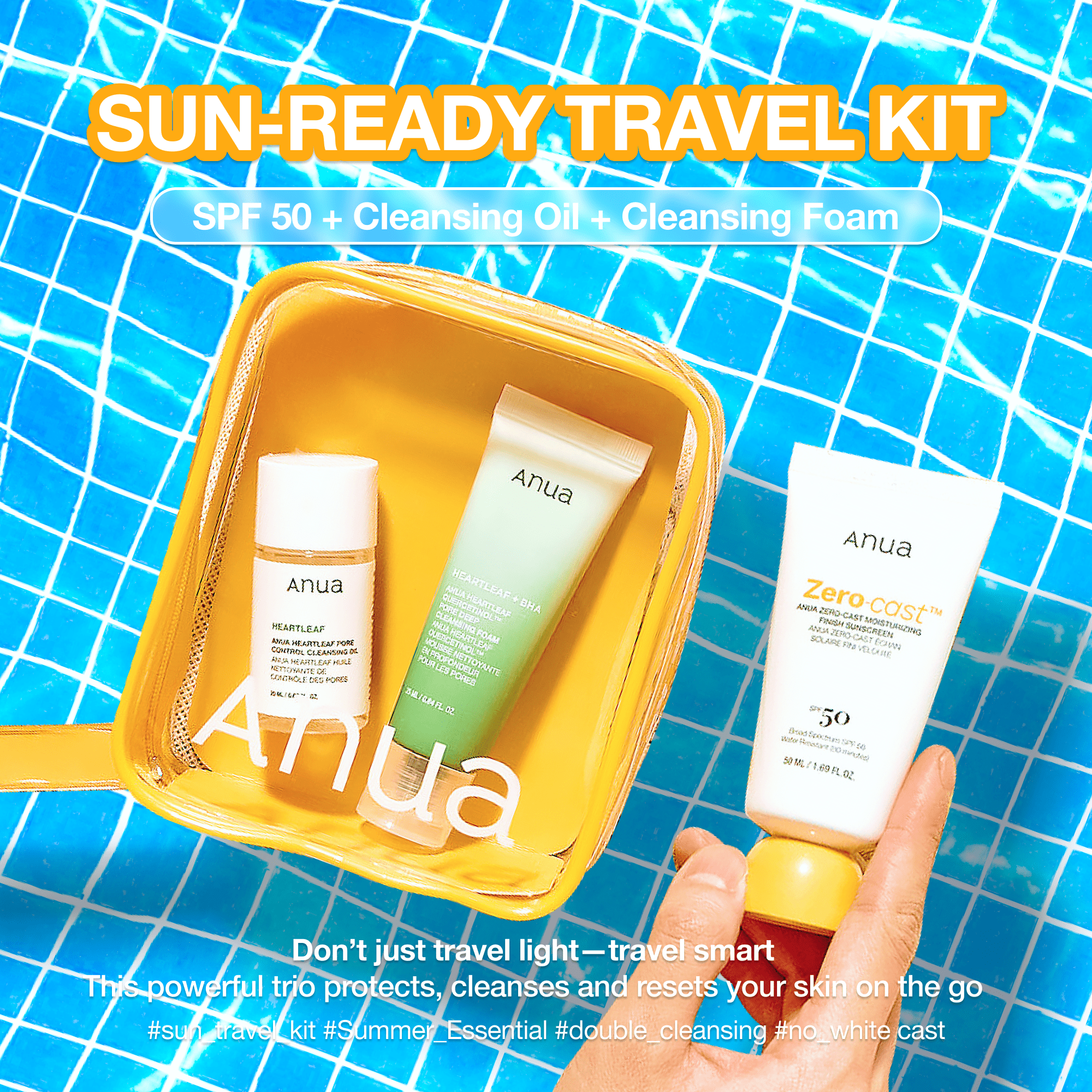 Anua Zero-Cast Moisturizing Sunscreen SPF 50 Tube and Box